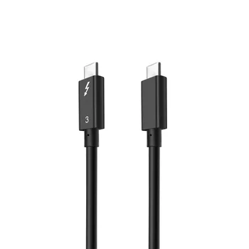 50 см Кабел Thunderbolt 3 5K Дисплей USB-C USB 3.1 Включете щепсела на кабела Thunderbolt3 40 gbps Поддържа зареждане от 100 Вата 5A за преносими КОМПЮТРИ