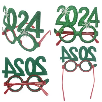 1бр 2024 Коледна Рамки За Очила За Коледно парти В Навечерието на Нова Година, Подпори за Фотосесия, Подаръци За Деца и Възрастни, Очила Навидад, Стоки За Дома