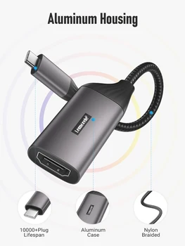 Lemorele L11 USB-хъб USB C за HDMI 4k @ 30hz Адаптер за дисплей За MacBook Pro Air iPad Pro Samsung Galaxy S20 S21 USB-C HDMI Adapte