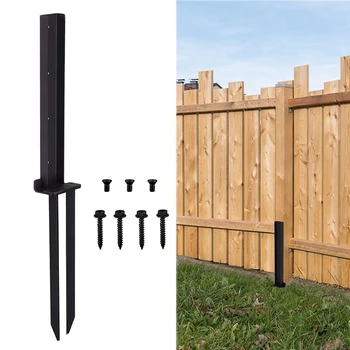 Комплект анкери за ограда от 2 теми Тежки стоманени колове за ремонт на стълб на оградата Котва за взимане на Земята овце за ремонт