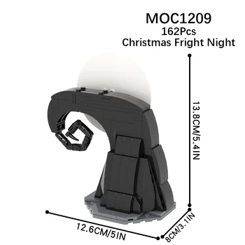 Аниме Сцена на Ужасите MOOXI в Навечерието на Коледа Череп Крал Тухлени аксесоари за Монтаж на блок Играчка за деца, Подарък със собствените си ръце MOC1209