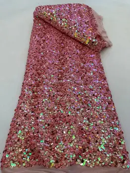 красива лейси плат Yaking-1302.4907 в нигерия стил за една вечерна рокля, нова африканска лейси плат с бродерия